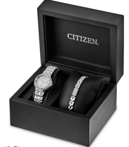 Ladies' Exclusive Citizen Eco-Drive® Paradex Crystal Watch and Bracelet Box Set (Model: EW2341-63A)