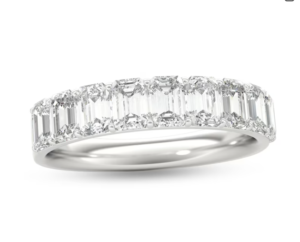 2 CT. T.W. Emerald-Cut Diamond Nine Stone Anniversary Band in Platinum (I/VS2)