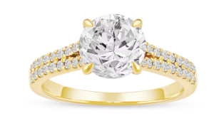 2-1/3 CT. T.W. Certified Lab-Created Diamond Split Shank Engagement Ring in 14K Gold (I/SI2)