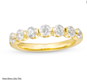 1 CT. T.W. Diamond Seven Stone Anniversary Band in 14K Gold