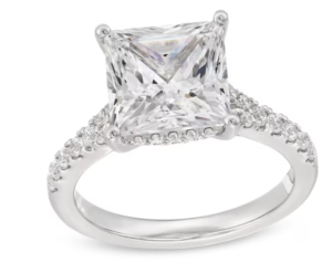 4-1/2 CT. T.W. Princess-Cut Certified Lab-Created Diamond Split Shank Engagement Ring in 14K White Gold (F/SI2)